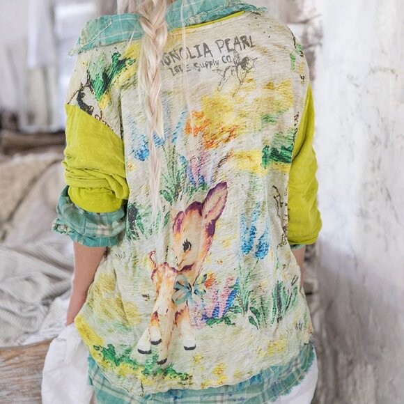 Magnolia Pearl Graphic Print Top - Multicolor - Picture 3 of 6